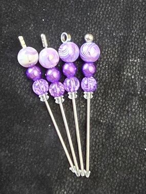 Purple Beaded Charcuterie Picks or Appitizer Picks